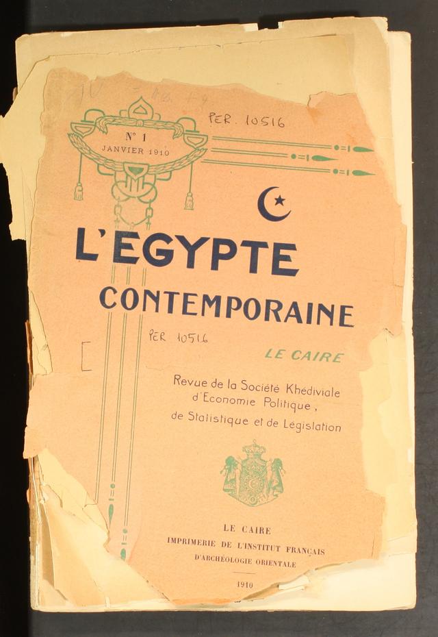 couverture"L'Egypte contemporaine"